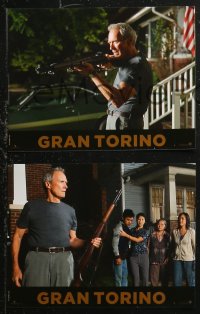 5x0185 GRAN TORINO 8 French LCs 2009 great images of cranky old man Clint Eastwood!