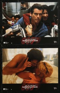 5x0165 TOMORROW NEVER DIES 12 French LCs 1997 Pierce Brosnan as Bond, Michelle Yeoh, Teri Hatcher!