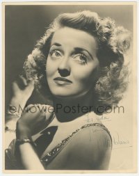 5y0085 BETTE DAVIS signed deluxe 11x14 still 1940s portrait of the sexy Warner Bros. leading lady!