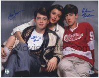 5y0089 FERRIS BUELLER'S DAY OFF signed REPRO 11x14 still 1986 by Matthew Broderick, Sara & Ruck