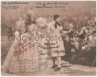 5y0147 WIZARD OF OZ signed 11x14 REPRO still 1939 by TWELVE of the Munchkin actors!
