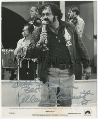 5y0376 ALLEN GARFIELD signed 8x9.75 still 1975 close up performing on stage with band in Nashville!
