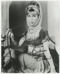 5y0758 BARBARA EDEN signed 8x10 REPRO still 1980s c/u in costume with hookah in I Dream of Jeannie!