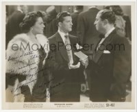 5y0391 BARBARA HALE signed 8x10 still 1950 close up with Stanley Clements in Destination Murder!