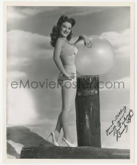 5y0398 BEVERLY TYLER signed 8x10 still 1946 full-length portrait in sexy bikini from The Green Years!