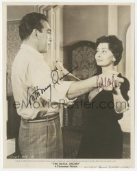5y0400 BLACK ORCHID signed 8x10 still 1959 by BOTH Sophia Loren AND Anthony Quinn!