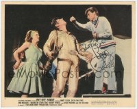 5y0402 BOBBY RYDELL signed color 8x10 still #5 1963 punching Jesse Pearson in Bye Bye Birdie!