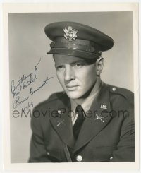 5y0409 BRUCE BENNETT signed 8x10 still 1989 in military uniform from Tramp Tramp Tramp by Anderson!