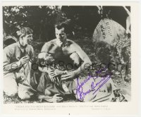 5y0765 BRUCE BENNETT signed 8x9.75 REPRO still 1990s close up in Tarzan and the Green Goddess!
