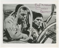 5y0770 CHARLES BRONSON signed 8x10 REPRO still 1980s as military jet pilot with David McLean in X-15!