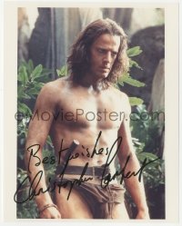 5y0690 CHRISTOPHER LAMBERT signed color 8x10 REPRO still 2000s Greystoke: The Legend Of Tarzan!