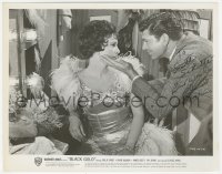 5y0417 CLAUDE AKINS signed 8x10 still 1962 close up smiling at pretty Fay Spain in Black Gold!