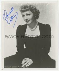 5y0773 CLAUDETTE COLBERT signed 8x10 REPRO still 1980s MGM studio portrait of the leading lady!