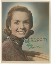 5y0431 DEBBIE REYNOLDS signed color 8x10 still 1950s head & shoulders portrait of the leading lady!