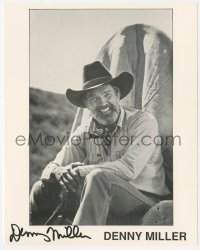 5y0353 DENNY MILLER signed 8x10 publicity still 1980s great cowboy portrait later in his career!