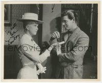 5y0439 DORIS DAY signed 8.25x10 still 1962 close up taking dice from Stephen Boyd in Jumbo!