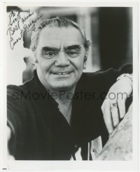 5y0790 ERNEST BORGNINE signed 8x10 REPRO still 1980s head & shoulders close up of the great actor!