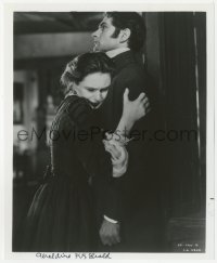 5y0804 GERALDINE FITZGERALD signed 8x9.75 REPRO still 1980s w/Laurence Olivier in Wuthering Heights!