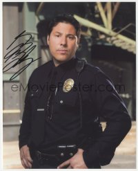 5y0698 GREG GRUNBERG signed color 8x10 REPRO still 2000s great portrait in the police uniform!