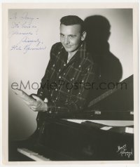 5y0461 HAL KANNER signed 8x9.5 still 1960s portrait of the jazz musician & his piano by Bruno!