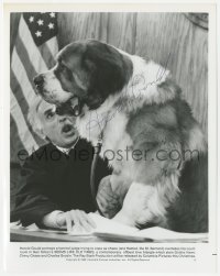 5y0462 HAROLD GOULD signed 8x10 still 1980 as judge with St. Bernard dog in Seems Like Old Times!
