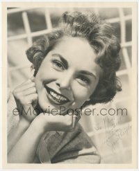 5y0483 JANET LEIGH signed deluxe 8x10 still 1950s wonderful smiling portrait of the leading lady!
