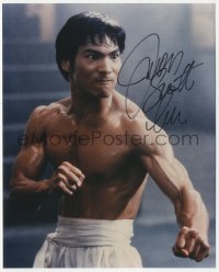 5y0705 JASON SCOTT LEE signed color 8x10 REPRO still 1990s great c/u in Dragon: the Bruce Lee Story!