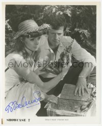 5y0485 JEAN-PAUL BELMONDO signed TV 8x10 still 1960s with Francoise Dorleac in That Man From Rio!