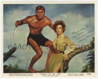 5y0494 JOANNA BARNES signed color 8x10 still #1 1959 as Jane with Denny Miler in Tarzan, the Ape Man!