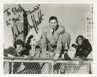 5y0820 JOHNNY SHEFFIELD signed 8x10 REPRO still 1980s Bomb with Weissmuller as Tarzan in New York!