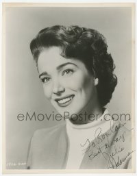 5y0503 JULIE ADAMS signed 7.75x10 still 1956 pretty smiling portrait from Four Girls in Town!