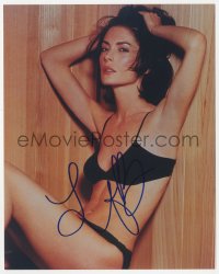 5y0710 LARA FLYNN BOYLE signed color 8x10 REPRO still 2000s sexy portrait in only her underwear!