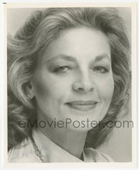 5y0827 LAUREN BACALL signed 8x9.75 REPRO still 1980s super close portrait later in her career!