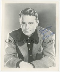 5y0830 LEW AYRES signed 8x10 REPRO still 1982 great waist-high portrait of the leading man!