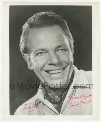 5y0523 LOUIS HAYWARD signed 8.25x10 still 1970s head & shoulders smiling portrait later in his career!