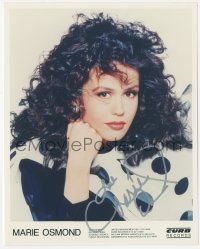 5y0363 MARIE OSMOND signed color 8x10 music publicity still 1980s great portrait of the singer!