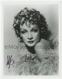 5y0840 MARLENE DIETRICH signed 8x10 REPRO still 1980s sexy publicity portrait with bare shoulder!