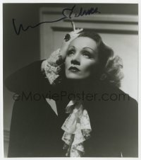 5y0836 MARLENE DIETRICH signed 7.5x9.5 REPRO still 1980s moody portrait holding cigarette by her head!
