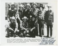 5y0844 MONTE HALE signed 8x10 REPRO still 1980s great portrait with other famous cowboy stars!