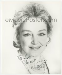 5y0848 NINA FOCH signed 7.75x9.5 REPRO still 1980s head & shoulders portrait of the pretty actress!