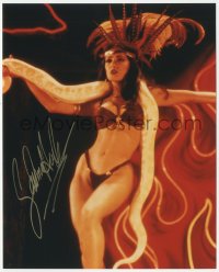 5y0727 SALMA HAYEK signed color 8x10 REPRO still 2000s sexy dancer with snake in From Dusk Till Dawn!