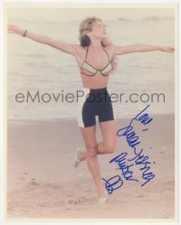 5y0728 SARAH JESSICA PARKER signed color 8x10 REPRO still 2000s full-length in swimsuit at beach!