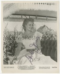 5y0580 SHIRLEY JONES signed 8x10 still 1956 beautiful close up smiling portrait from Oklahoma!
