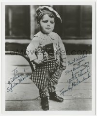 5y0869 SPANKY McFARLAND signed 8x9.75 REPRO still 1980s great portrait of the Our Gang star!