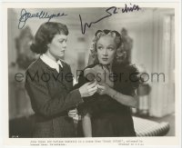 5y0584 STAGE FRIGHT signed TV 8x9.75 still R1980s by BOTH Jane Wyman AND Marlene Dietrich!