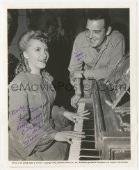 5y0588 SUSANNA FOSTER signed 8.25x10 still 1943 great candid on the set of Phantom of the Opera!