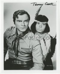 5y0879 TOMMY COOK signed 8x10 REPRO still 1980s as Little Beaver with Don Red Barry as Red Ryder!