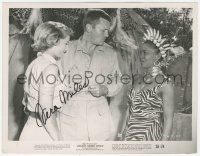 5y0600 VERA MILES signed 8x10 still 1955 with Peter Van Eyck & sexy native in Tarzan's Hidden Jungle