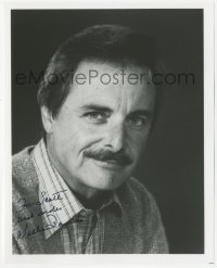 5y0885 WILLIAM DANIELS signed 8x9.75 REPRO still 1980s great head & shoulders portrait with mustache!