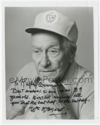 5y0886 WILLIAM DEMAREST signed 8x10 REPRO still AND 4x4 note 1981 great portrait & business card!